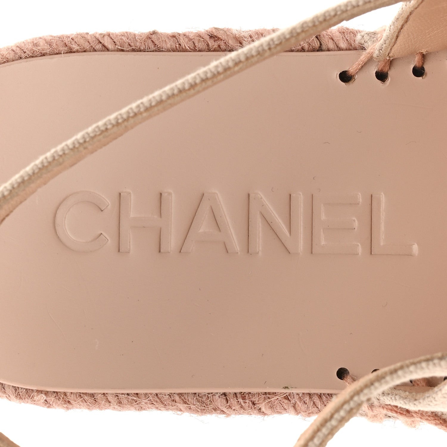 Chanel Canvas Strass CC Espadrille Slingback Sandals 38 Pink 7 of 9