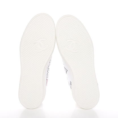 Chanel x Pharrell Williams Womens Canvas Sneakers 38.5 White 5 of 10