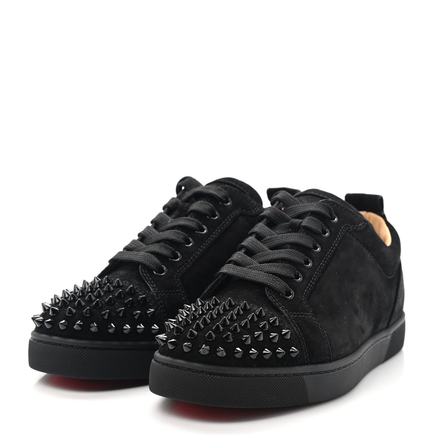 Veau Velours Louis Junior Spikes Flat Sneakers 39 Black