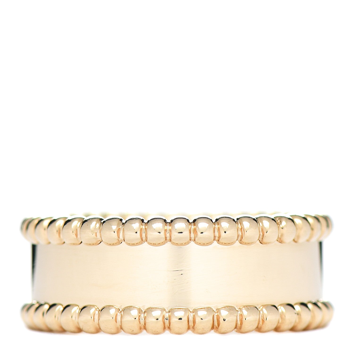 Van Cleef & Arpels 18K Yellow Gold Perlee Signature Ring 54 6.75 3 of 5