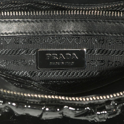 Prada Vernice Gaufre Tote Black 7 of 9