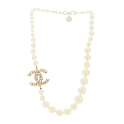 Chanel Pearl CC 100th Anniversary Necklace Light Gold 3 of 6