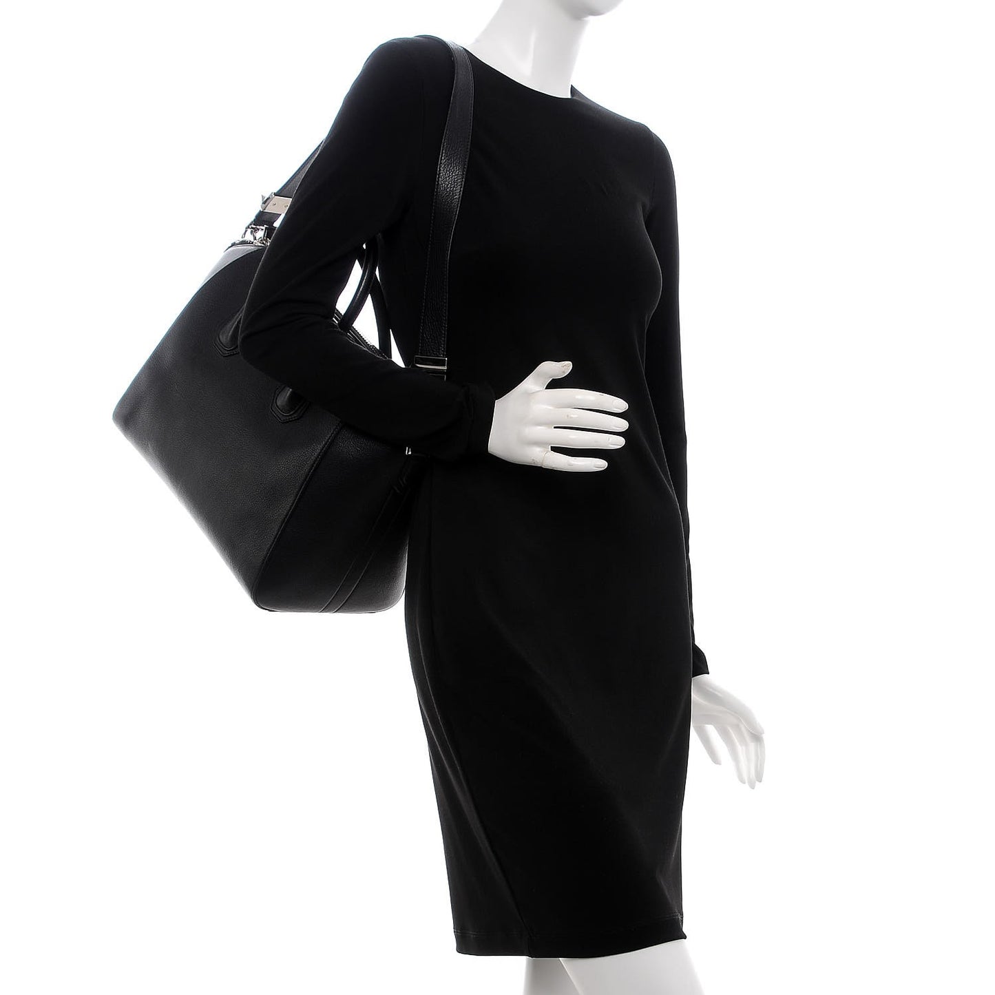 Sugar Goatskin Medium Antigona Black
