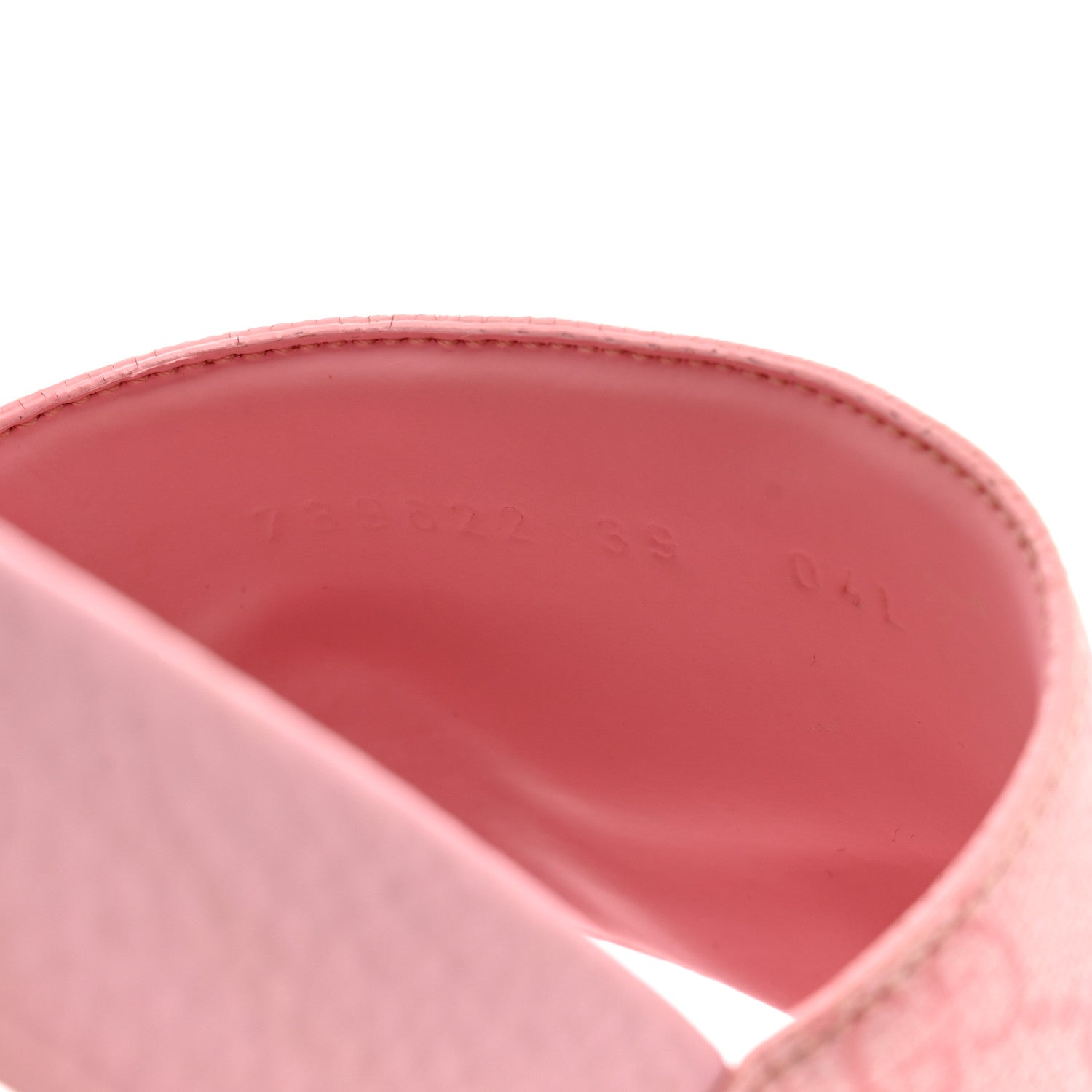 Gucci GG Supreme Monogram Slide Sandals 39 Cotton Candy Dark Cotton Candy 9 of 9