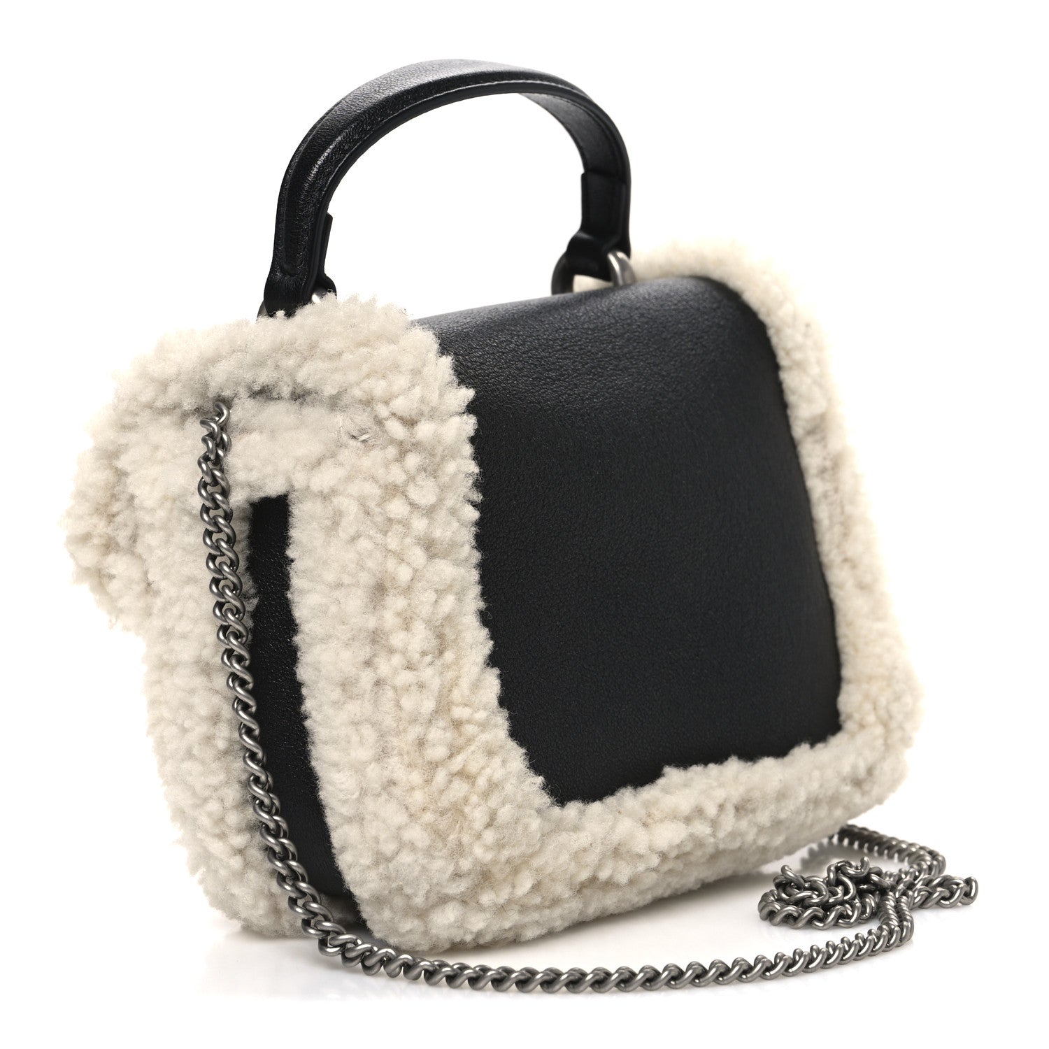 Gucci Sakai Be Green Calfskin Shearling Mini Dionysus Top Handle