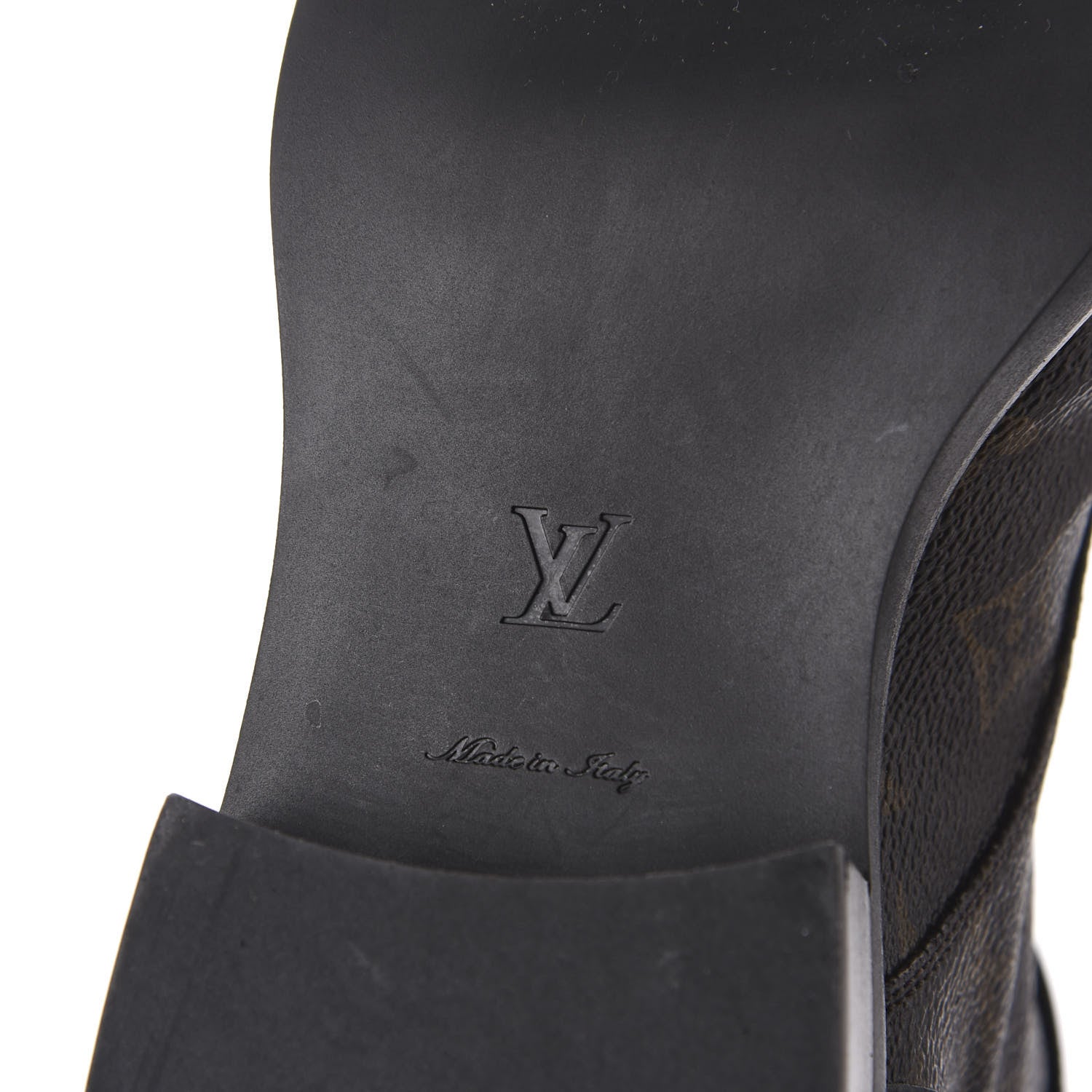 Louis Vuitton Monogram Calfskin Wonderland Flat Ranger Boots 36 Black 8 of 11