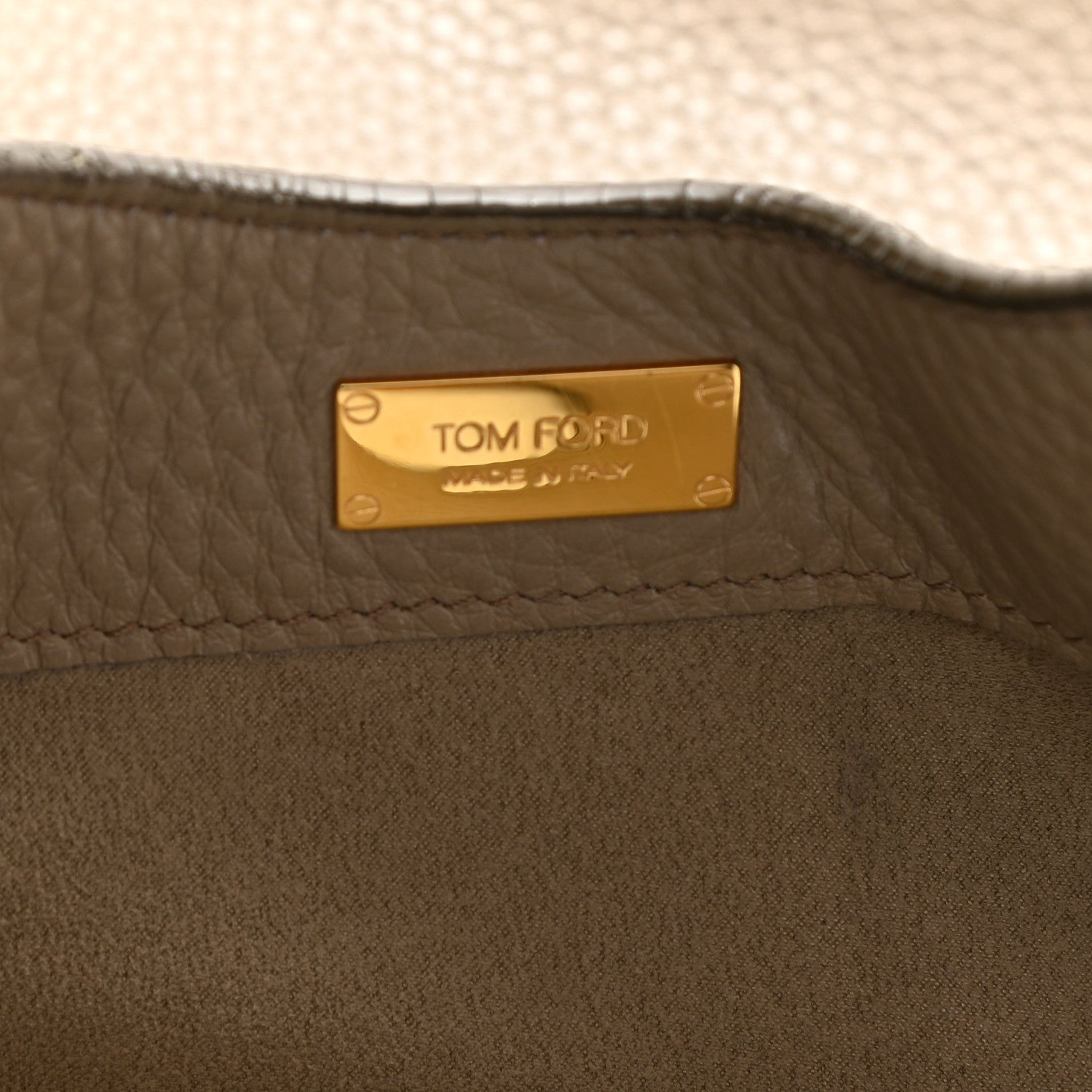 Tom Ford Ramskin Small Alix Padlock Zip Shoulder Bag Beige 7 of 13