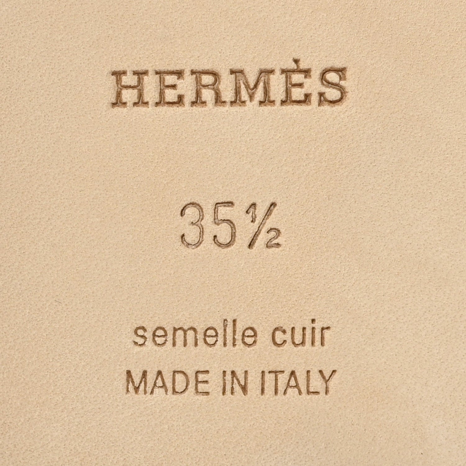 Hermes Box Calfskin Oran Sandals 35.5 Bois De Santal 8 of 9