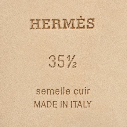 Hermes Box Calfskin Oran Sandals 35.5 Bois De Santal 8 of 9