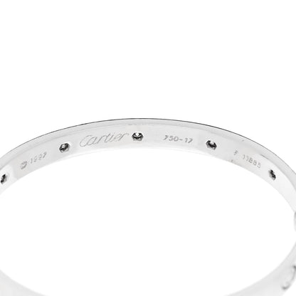 Cartier 18K White Gold 10 Diamond LOVE Bracelet 17 4 of 4