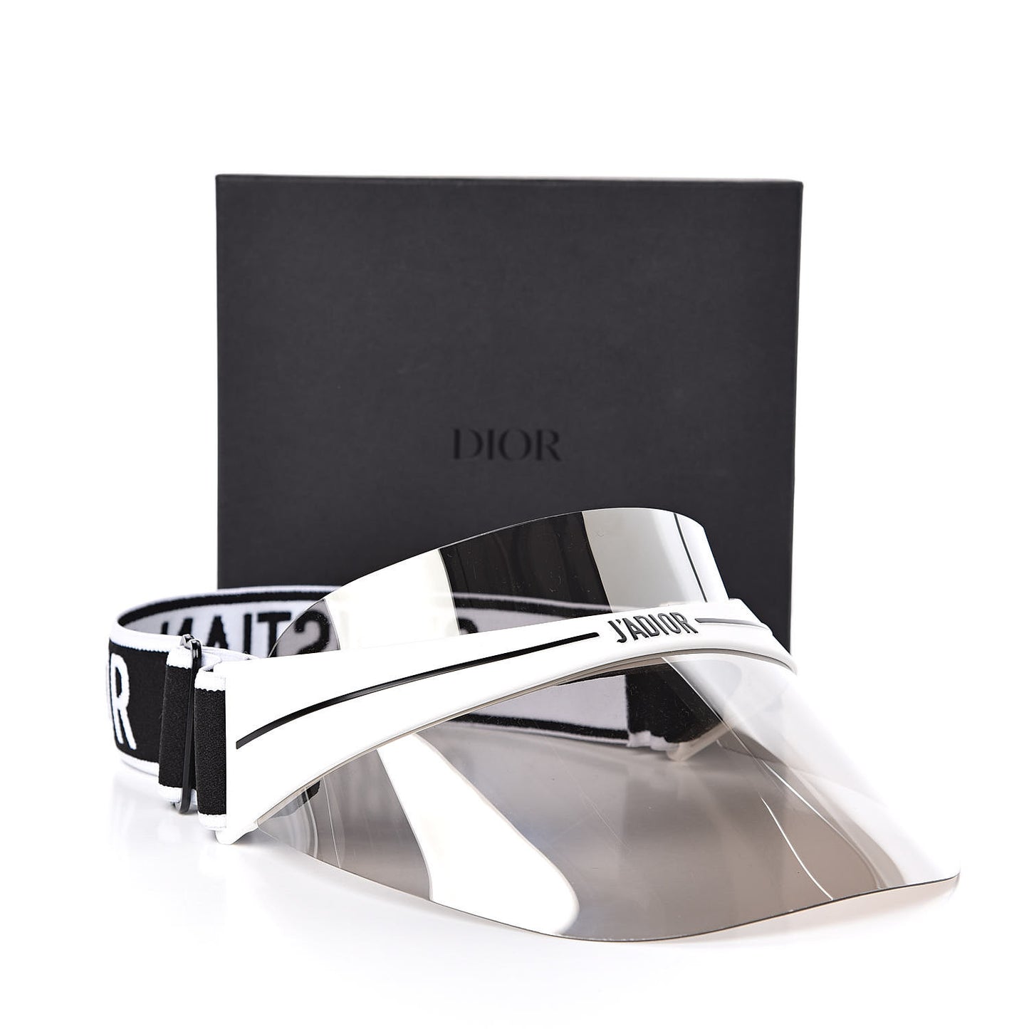 Mirrored DiorClub1 Sun Visor Silver