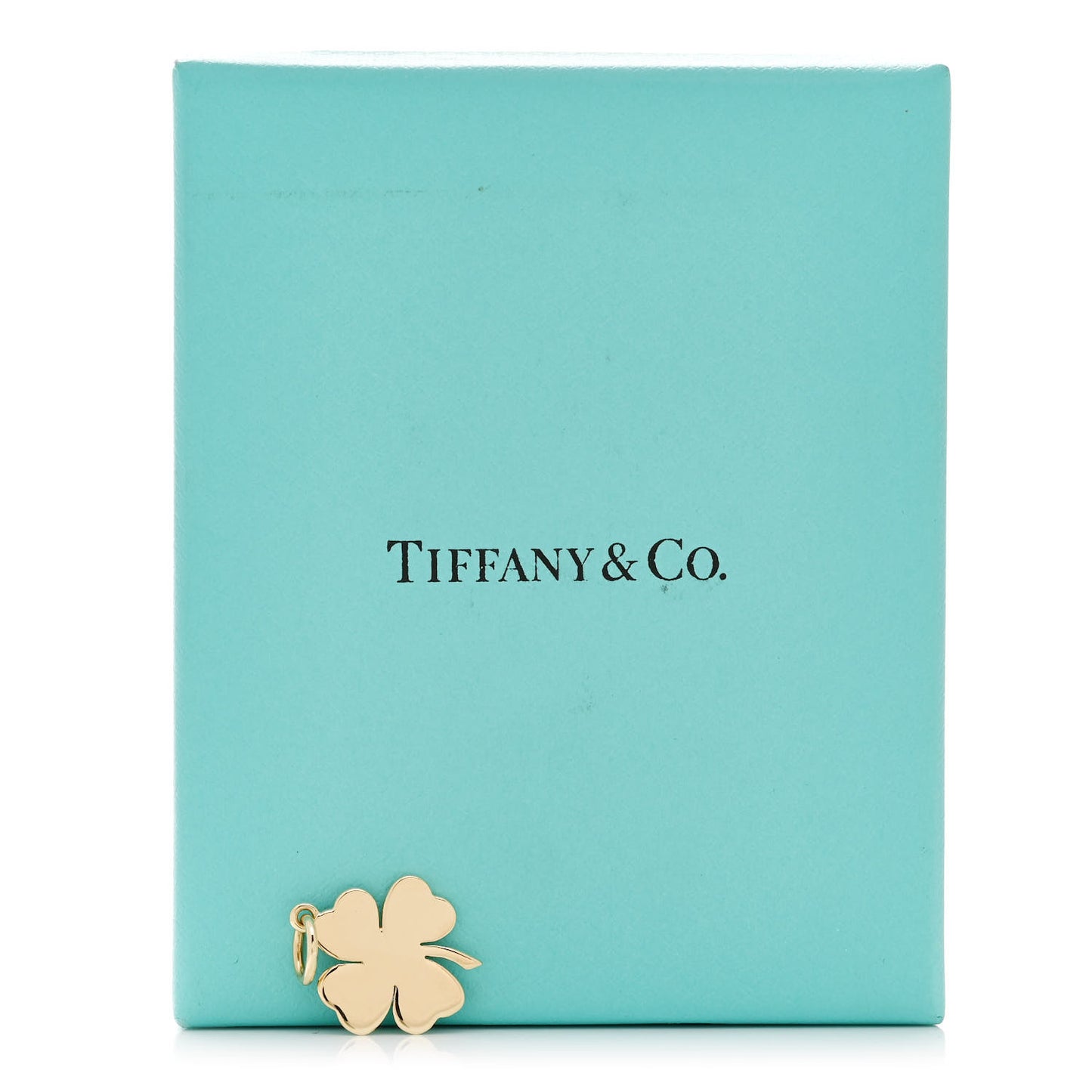 18K Yellow Gold Four Leaf Clover Charm