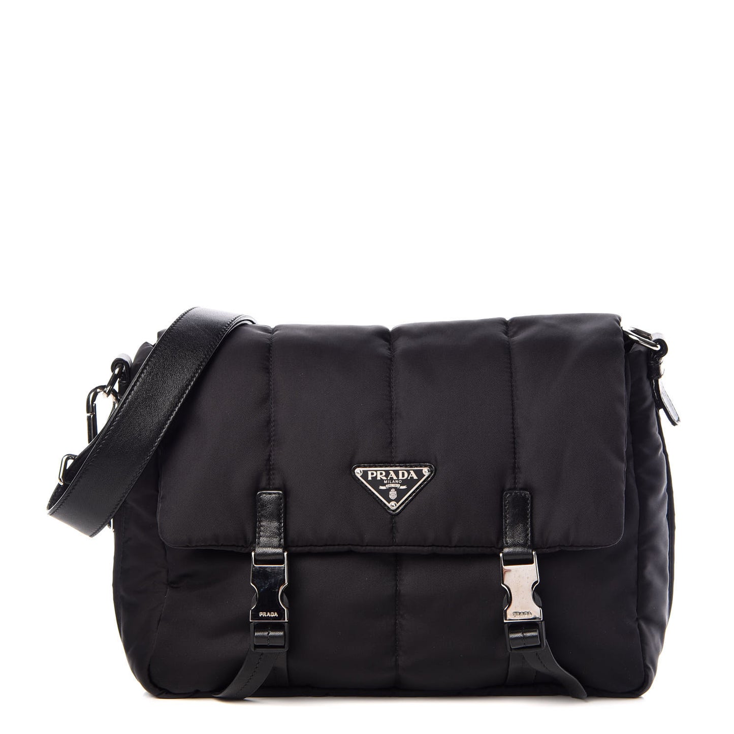 Tessuto Nylon Bomber Messenger Black