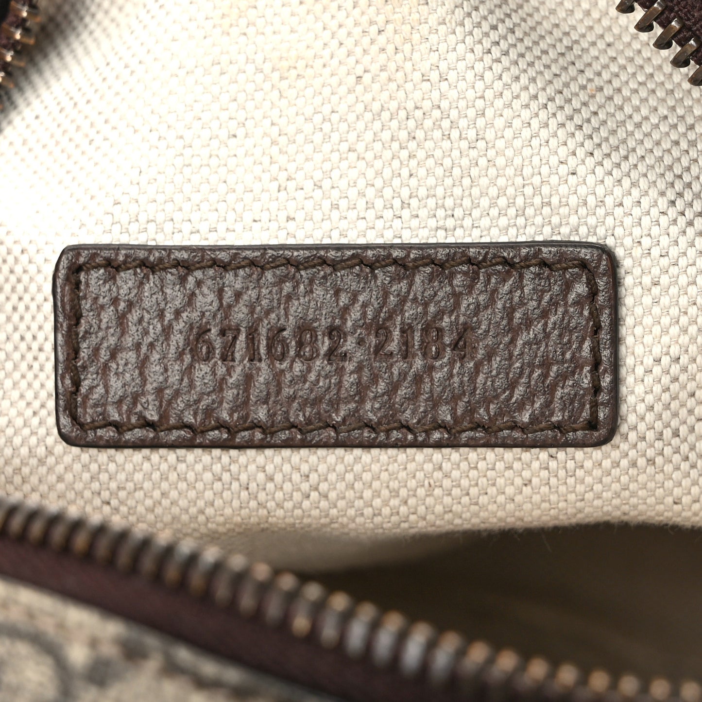 GG Supreme Monogram Web Mini Ophidia Double Zip Messenger Bag Beige New Acero
