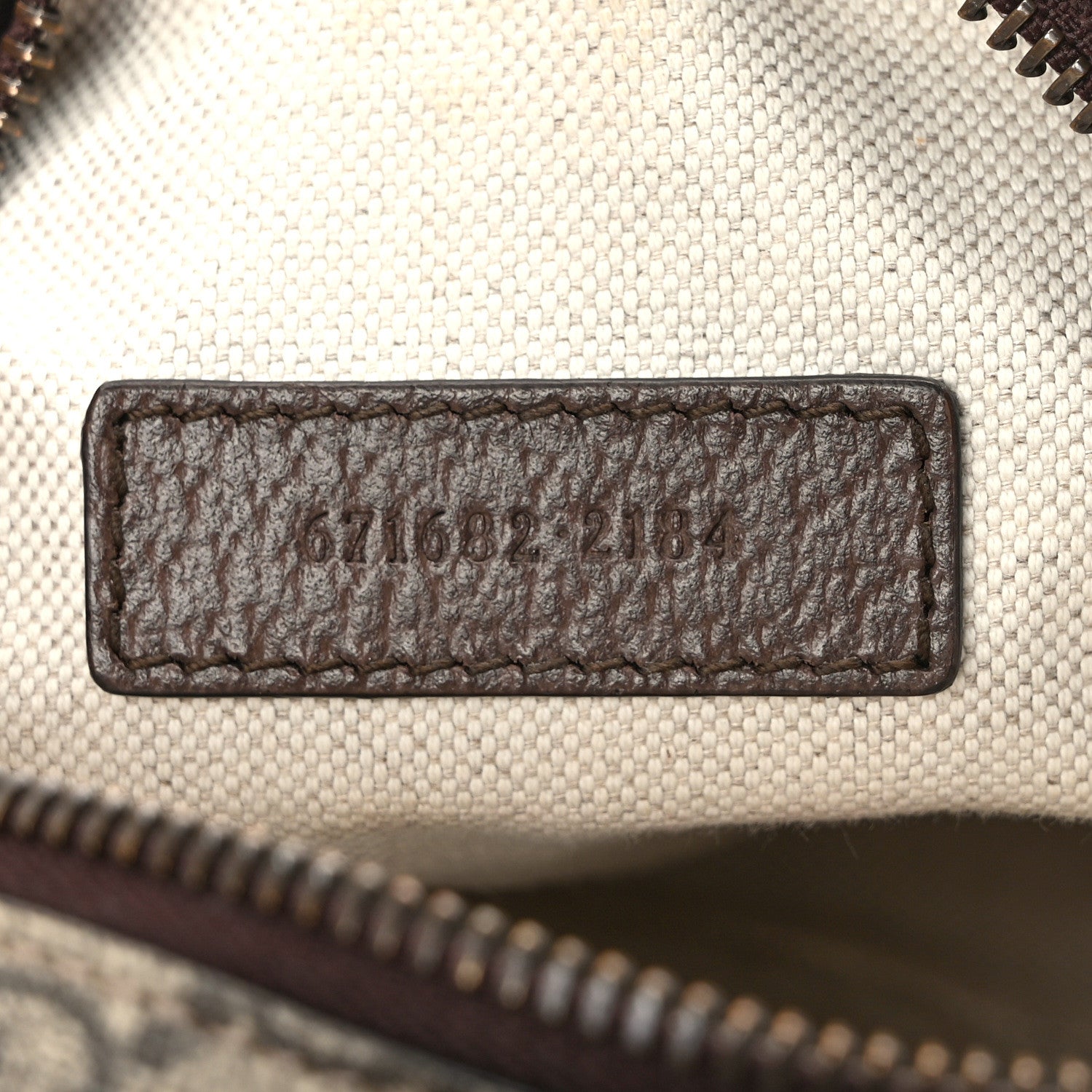 Gucci GG Supreme Monogram Web Mini Ophidia Double Zip Messenger Bag Beige New Acero 7 of 10
