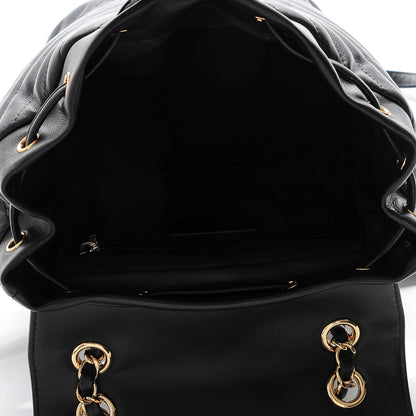 Chanel Calfskin Chevron Quilted Small Urban Spirit Backpack Black 5 of 7