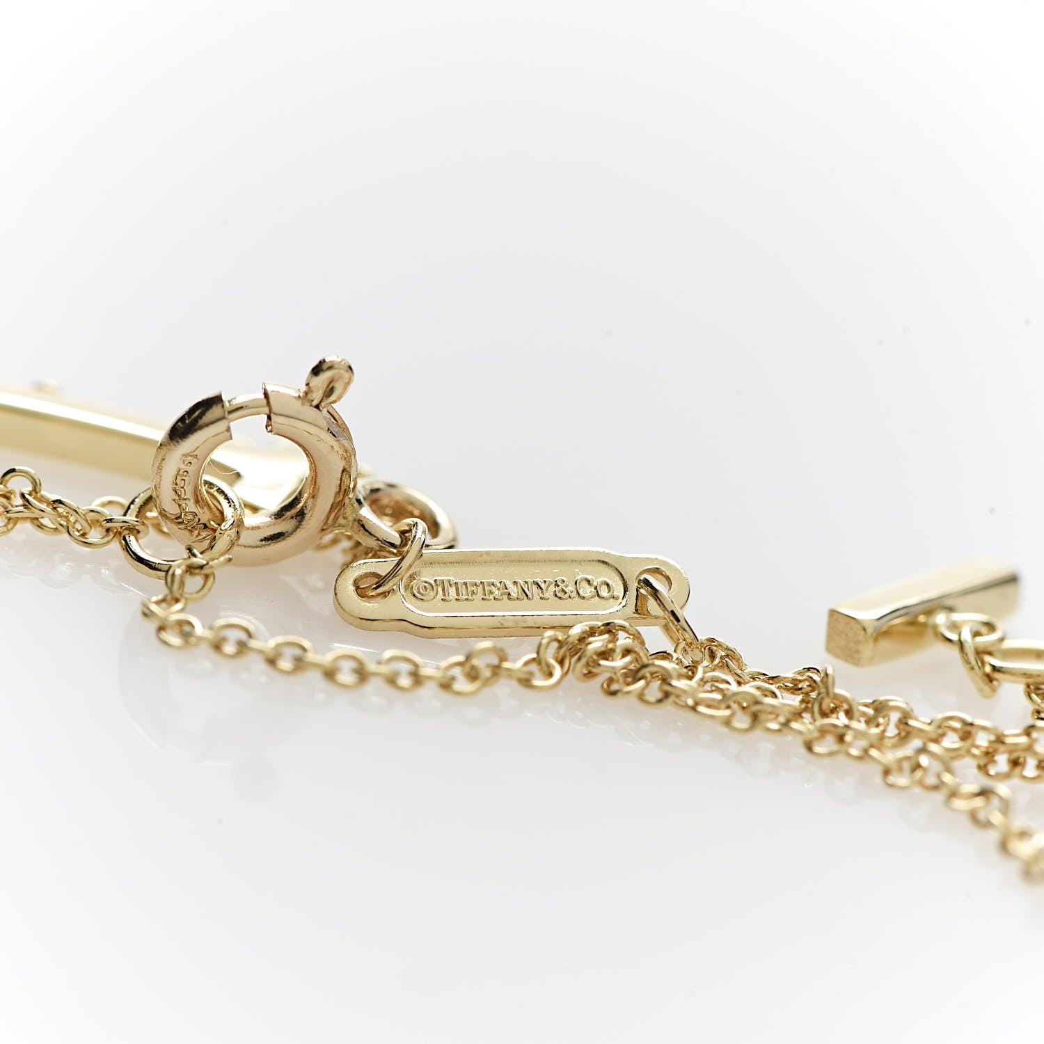 Tiffany 18K Yellow Gold Small T Smile Pendant Necklace 5 of 6