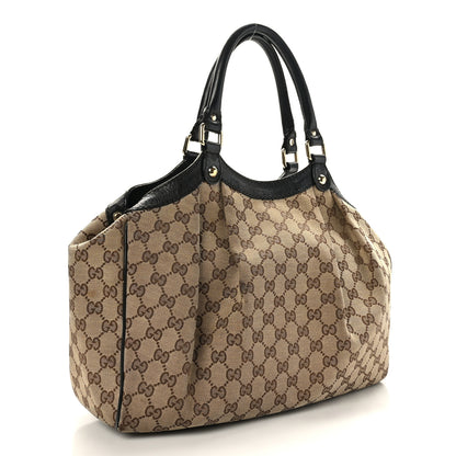 Gucci Monogram Medium Sukey Tote Beige Ebony Black 3 of 10