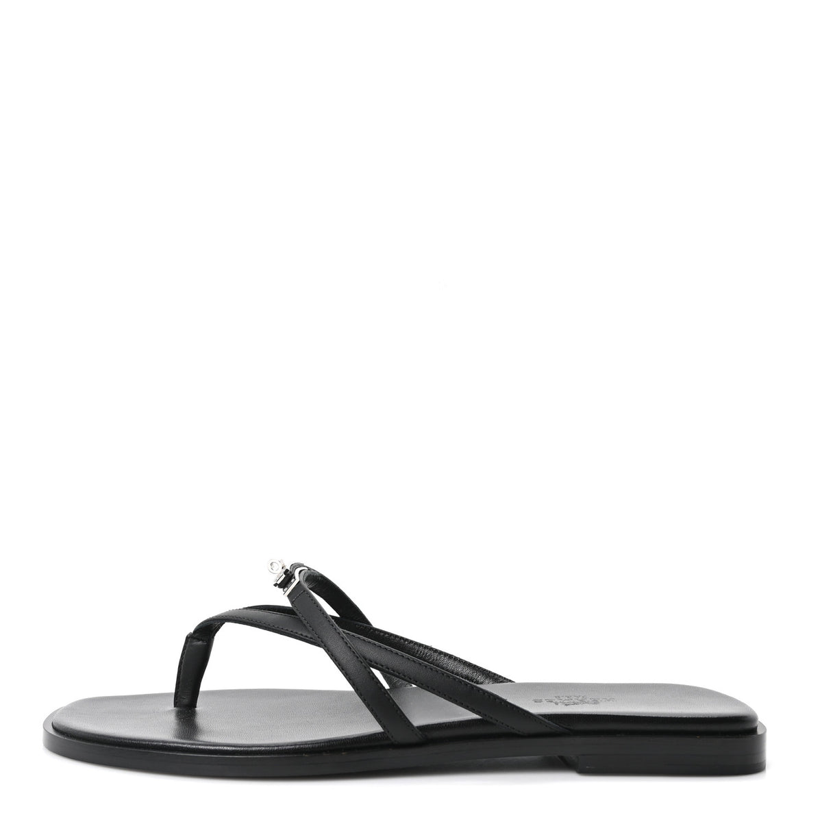 Hermes Calfskin Miss Sandals 39 Black 2 of 18