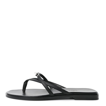 Hermes Calfskin Miss Sandals 39 Black 2 of 18