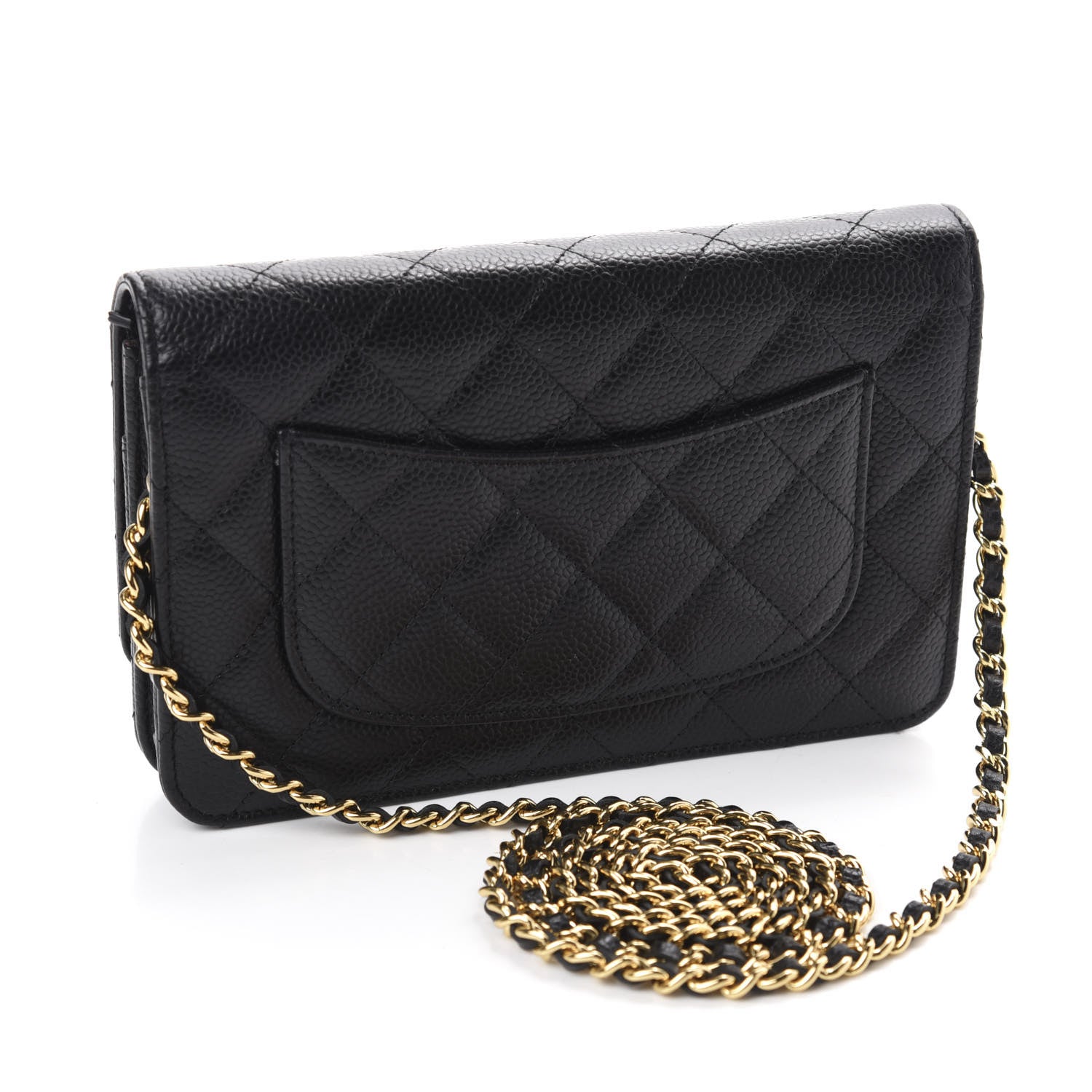 Chanel Caviar Quilted Wallet On Chain WOC Black 3 of 12