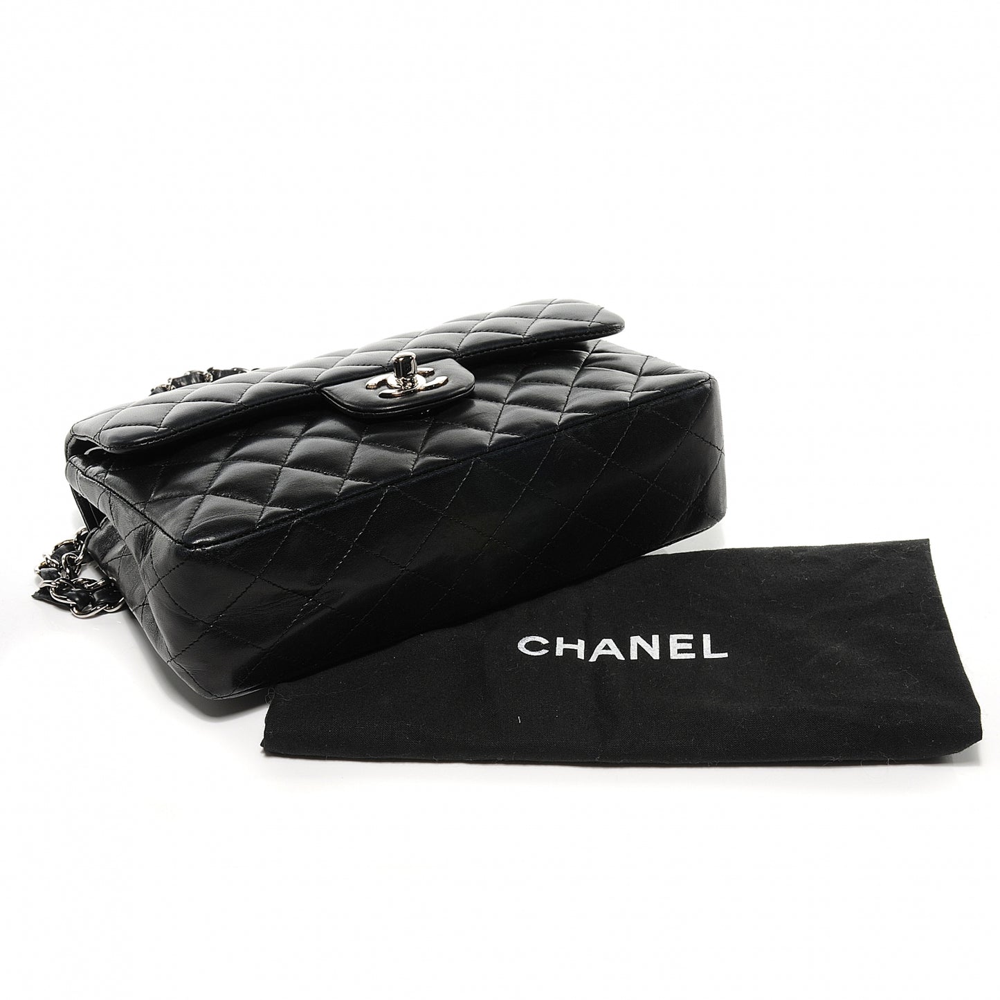 Lambskin Small Double Flap Black