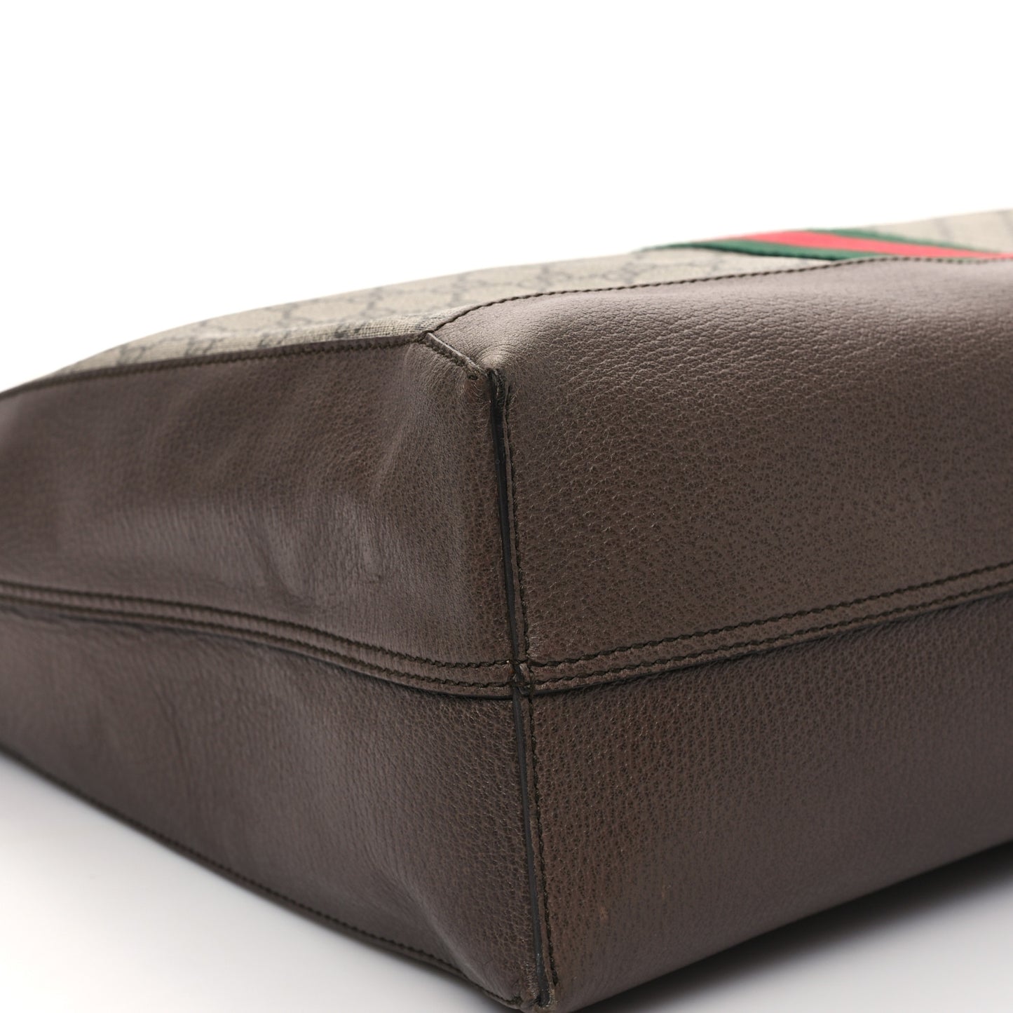 GG Supreme Monogram Web Ophidia Tote Brown