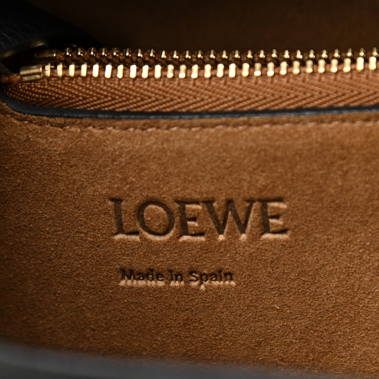 Loewe Grained Calfskin Small Gate Crossbody Bag Pecan Black 6 of 12