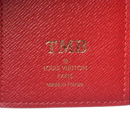 Louis Vuitton Damier Ebene Studded Victorine Wallet Cherry 7 of 9
