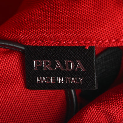 Prada Canvas Striped Comic Shopping Tote Blue White 7 of 12