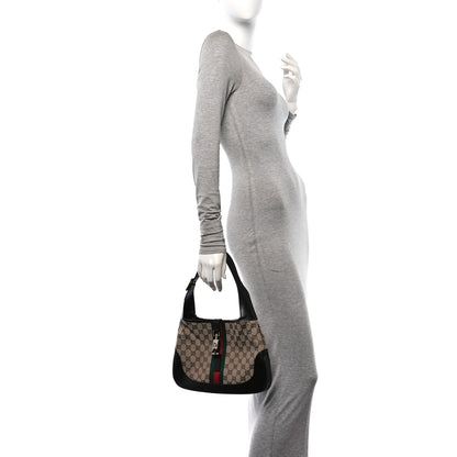 Gucci Monogram Web Jackie O Hobo Dark Brown 2 of 10