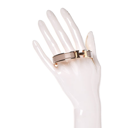 Hermes Enamel Narrow Clic Clac H Bracelet GM Marron Glace 2 of 4
