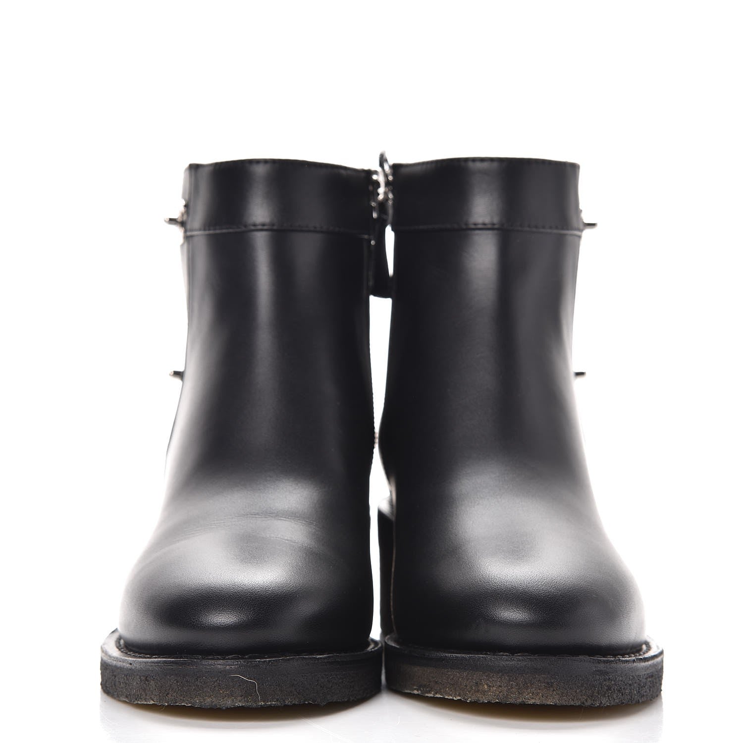 Chanel Calfskin CC Turnlock Ankle Boots 36.5 Black 2 of 9