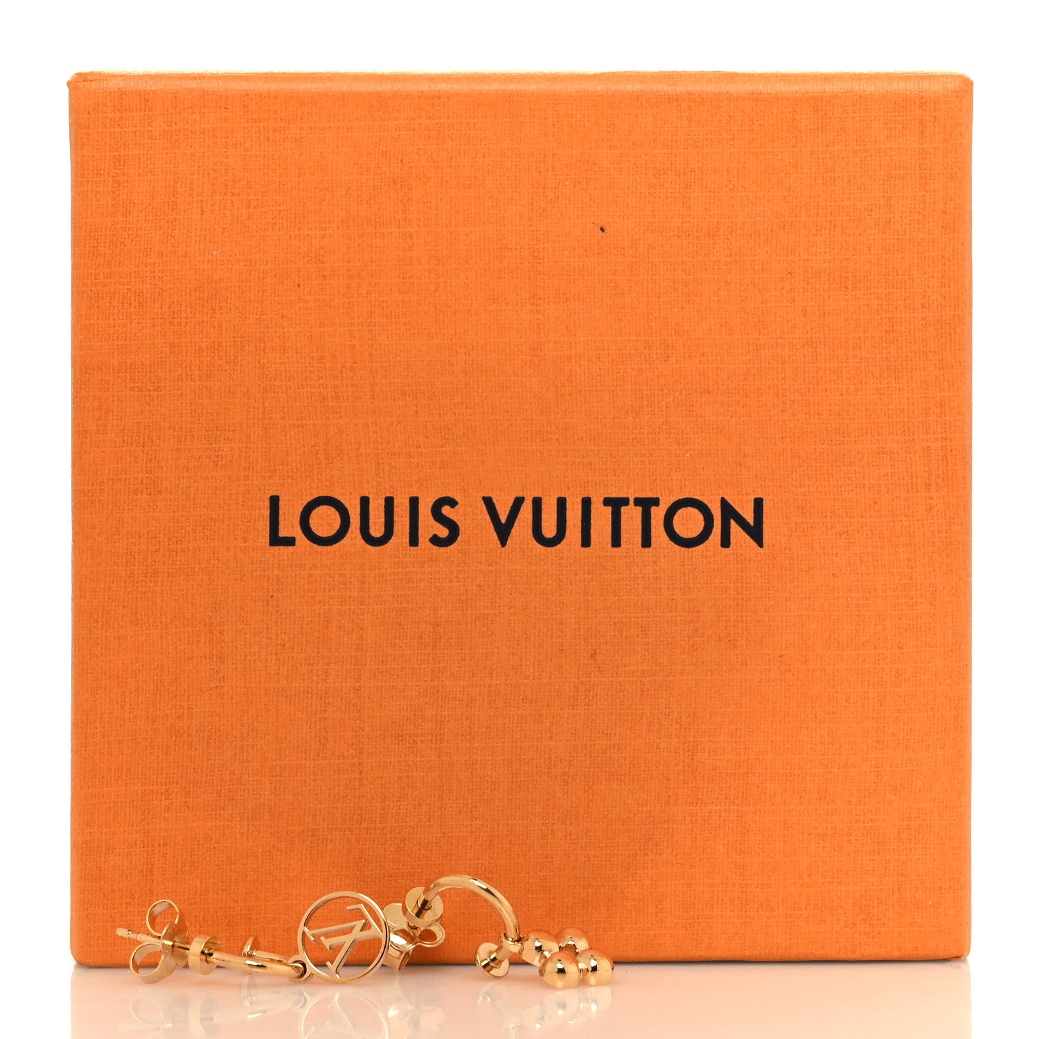 Louis Vuitton Brass Blooming Earrings Gold 5 of 5