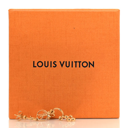 Louis Vuitton Brass Blooming Earrings Gold 5 of 5