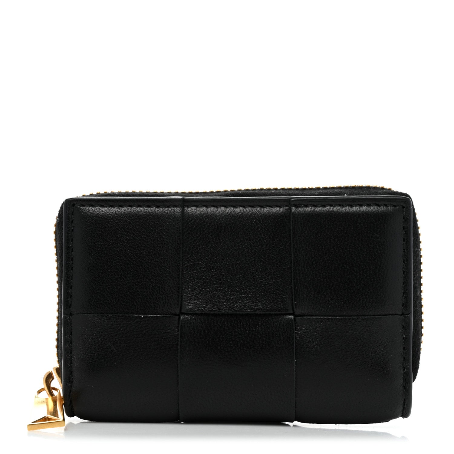 Bottega Veneta Nappa Intrecciato Cassette Accordion Zip Around Card Holder Black 1 of 6