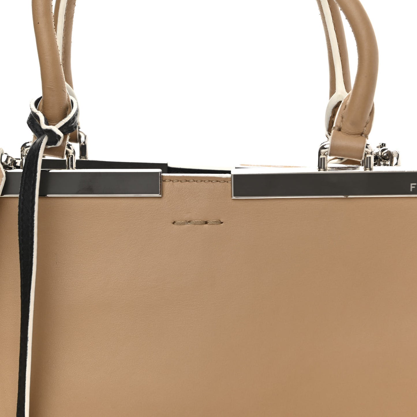 Vitello Baltico Dolce Petite 3Jours Tote Sand Black