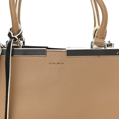 Fendi Vitello Baltico Dolce Petite 3Jours Tote Sand Black 8 of 18