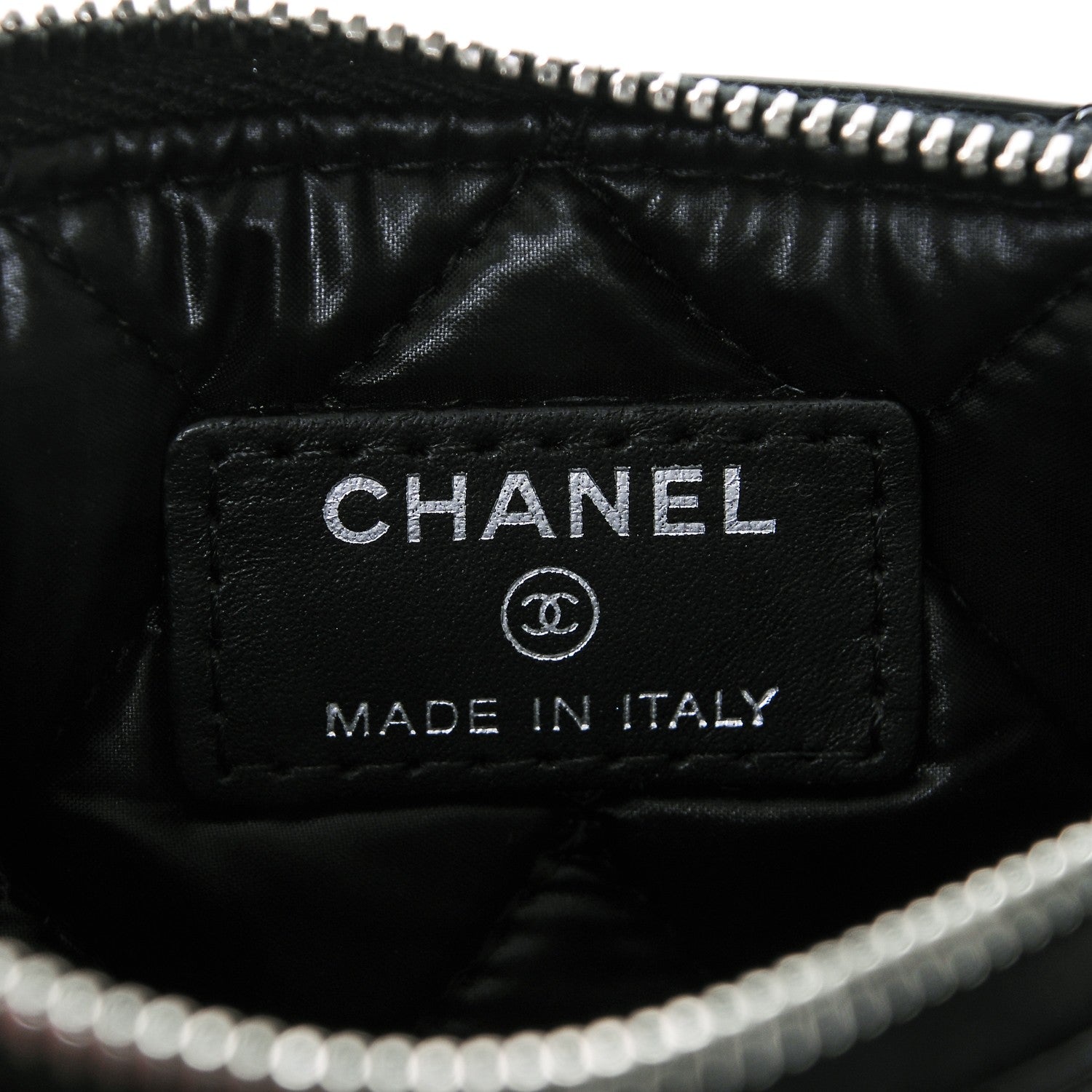 Chanel Patent Quilted Small Cosmetic Case Black 6 of 7