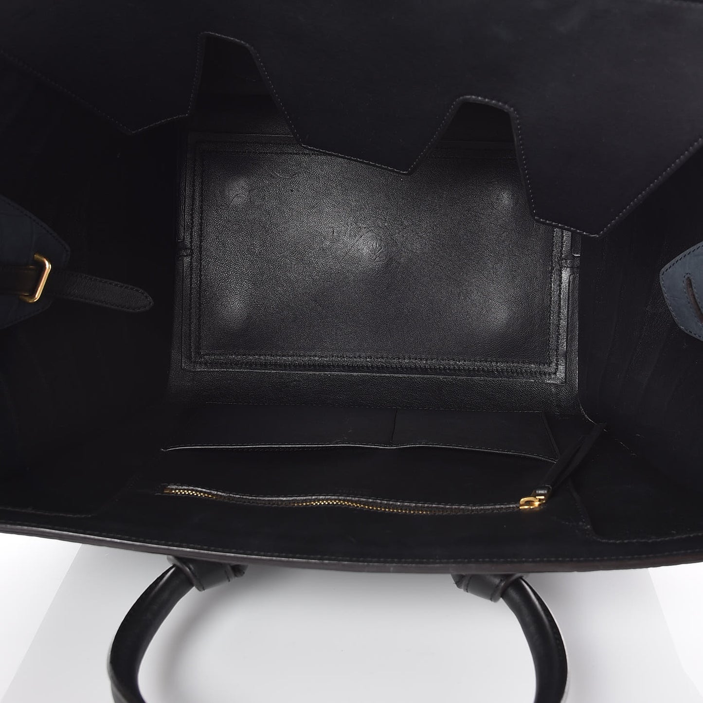 Smooth Calfskin Nubuck Crocodile Embossed Small Tie Knot Tote Navy