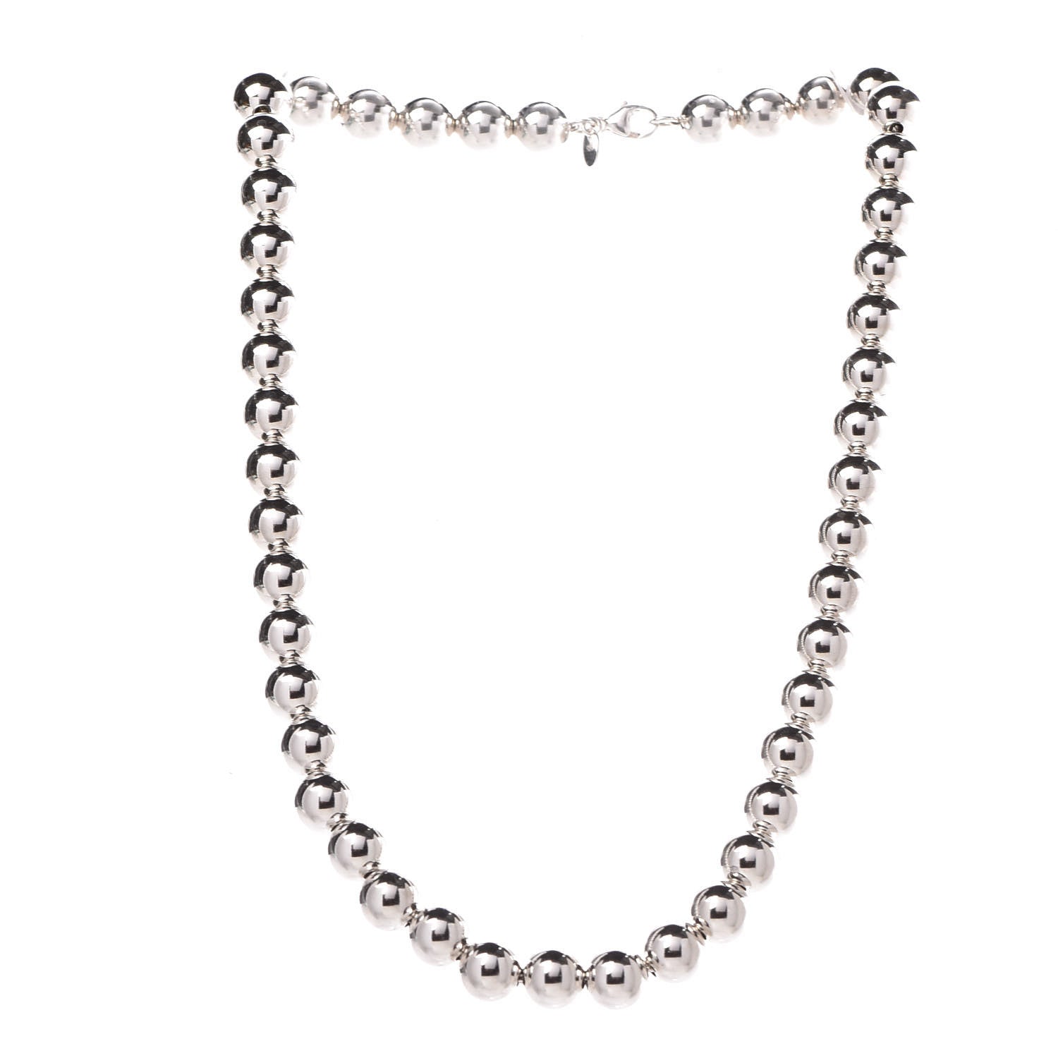 Tiffany Sterling Silver 10mm HardWear Ball Necklace 3 of 6