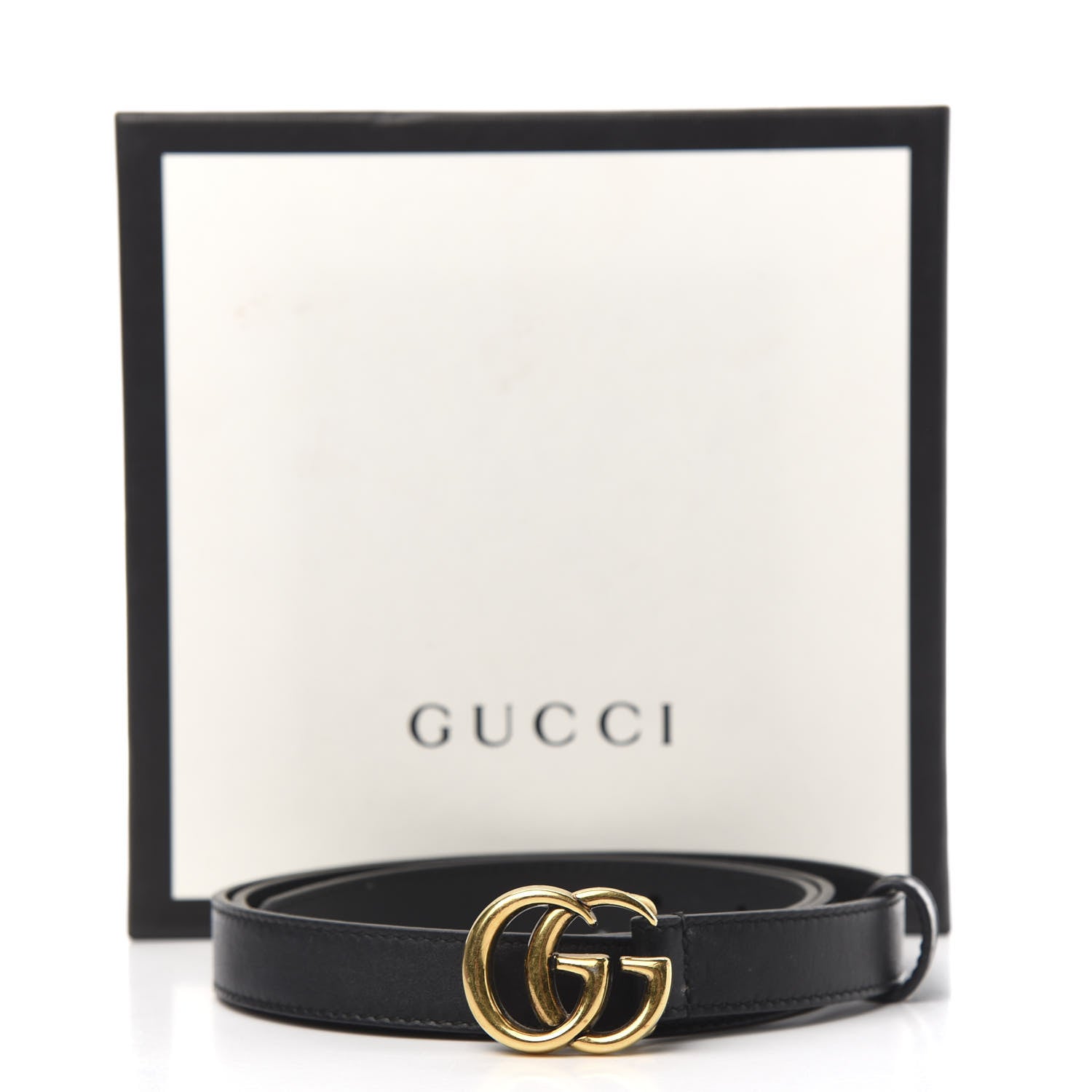 Gucci Calfskin Double G 20mm Belt 95 38 Black 6 of 6