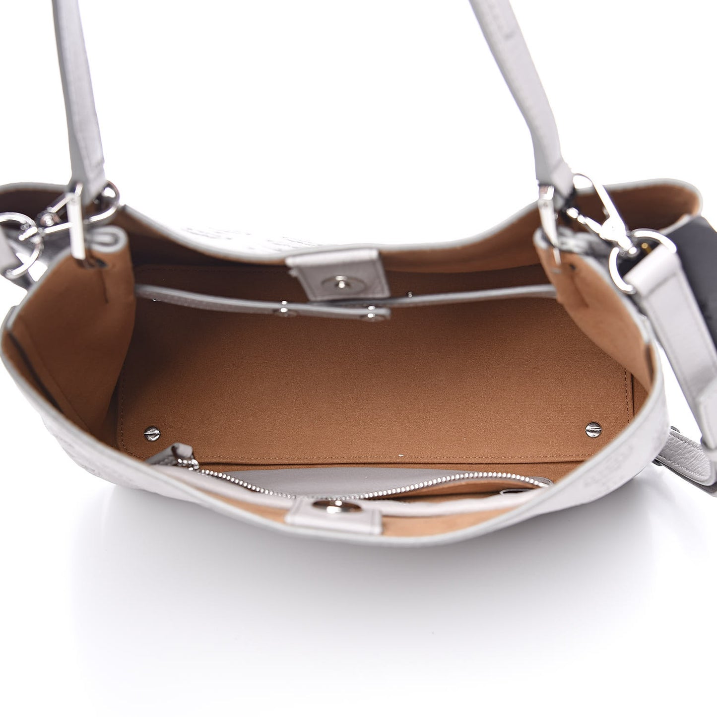 Calfskin Ottomar Monogram Sarah Medium Hobo Dove Grey