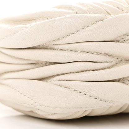 Miu Miu Nappa Matelasse Micro Wander Hobo White 9 of 11