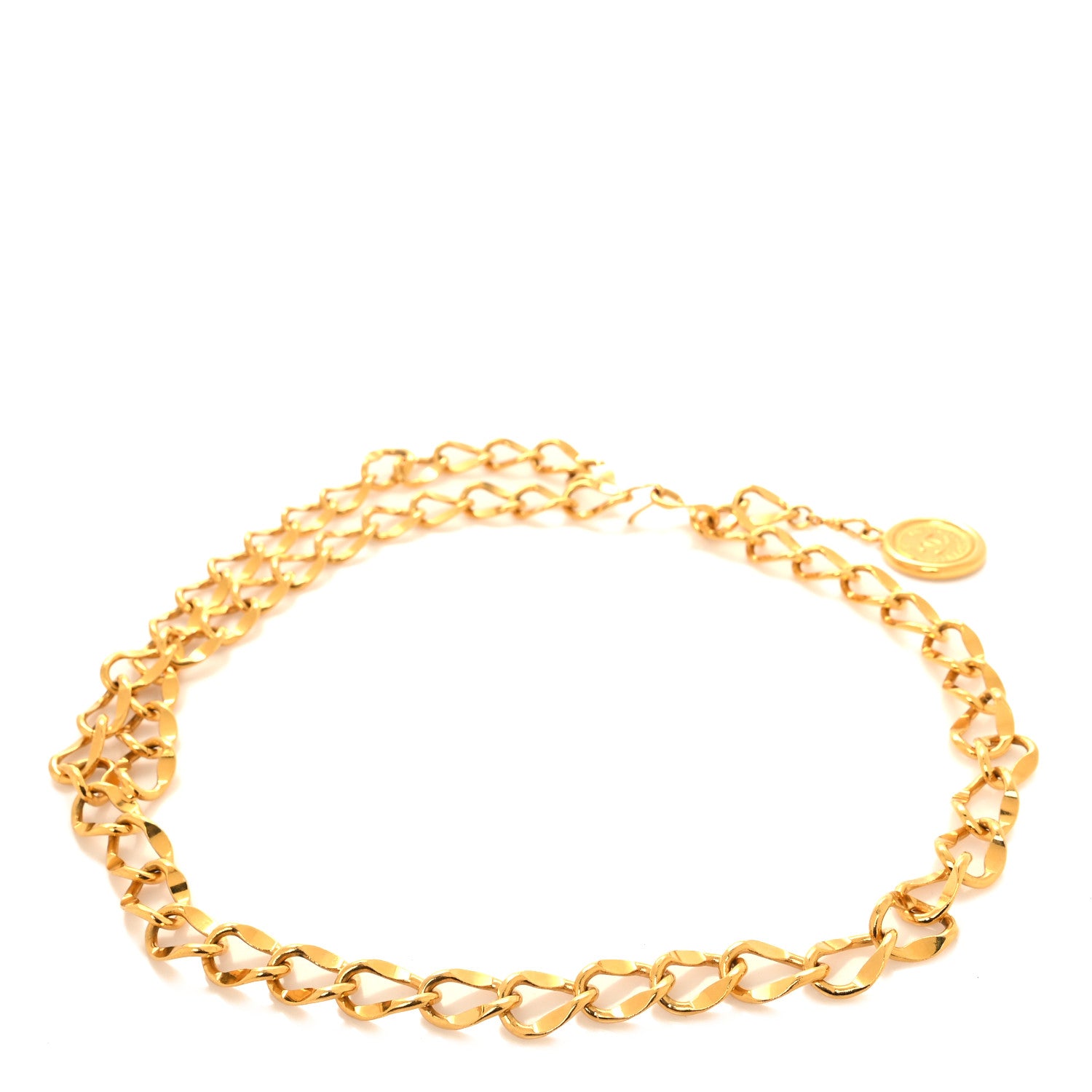 Chanel Metal Chain CC Medallion Belt Gold 2 of 3