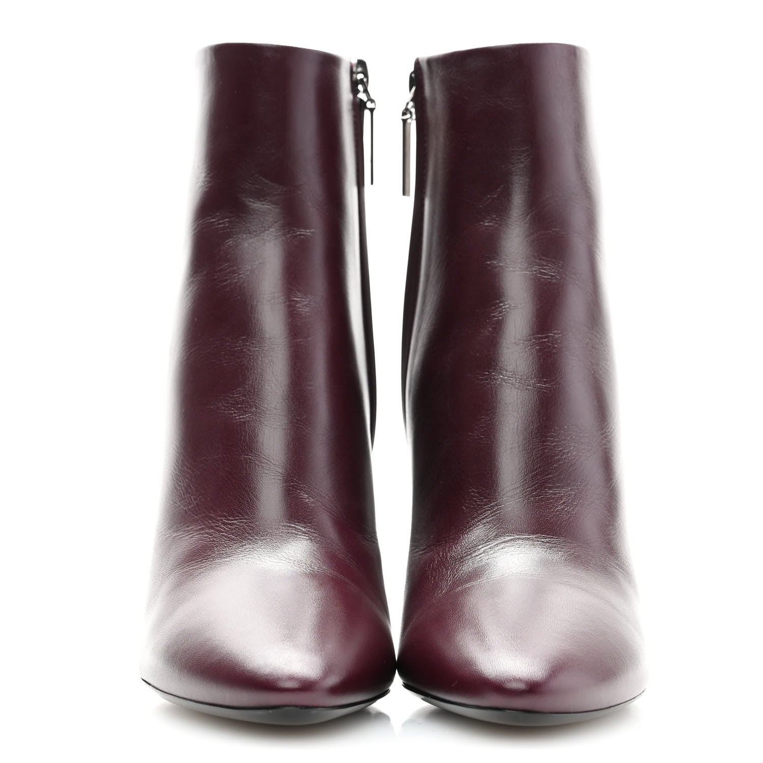 Saint Laurent Nappa Lou 75 Ankle Zip Boot 37 Dark Violet 2 of 10