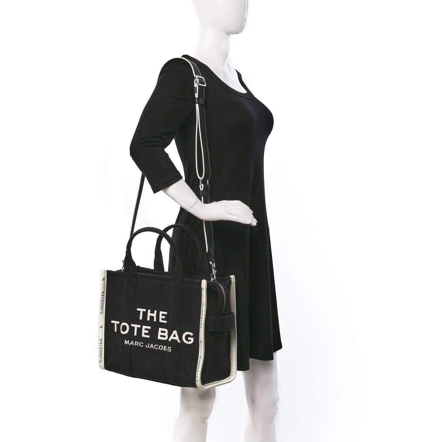 Marc Jacobs Jacquard Medium The Traveler Tote Bag Black 2 of 8