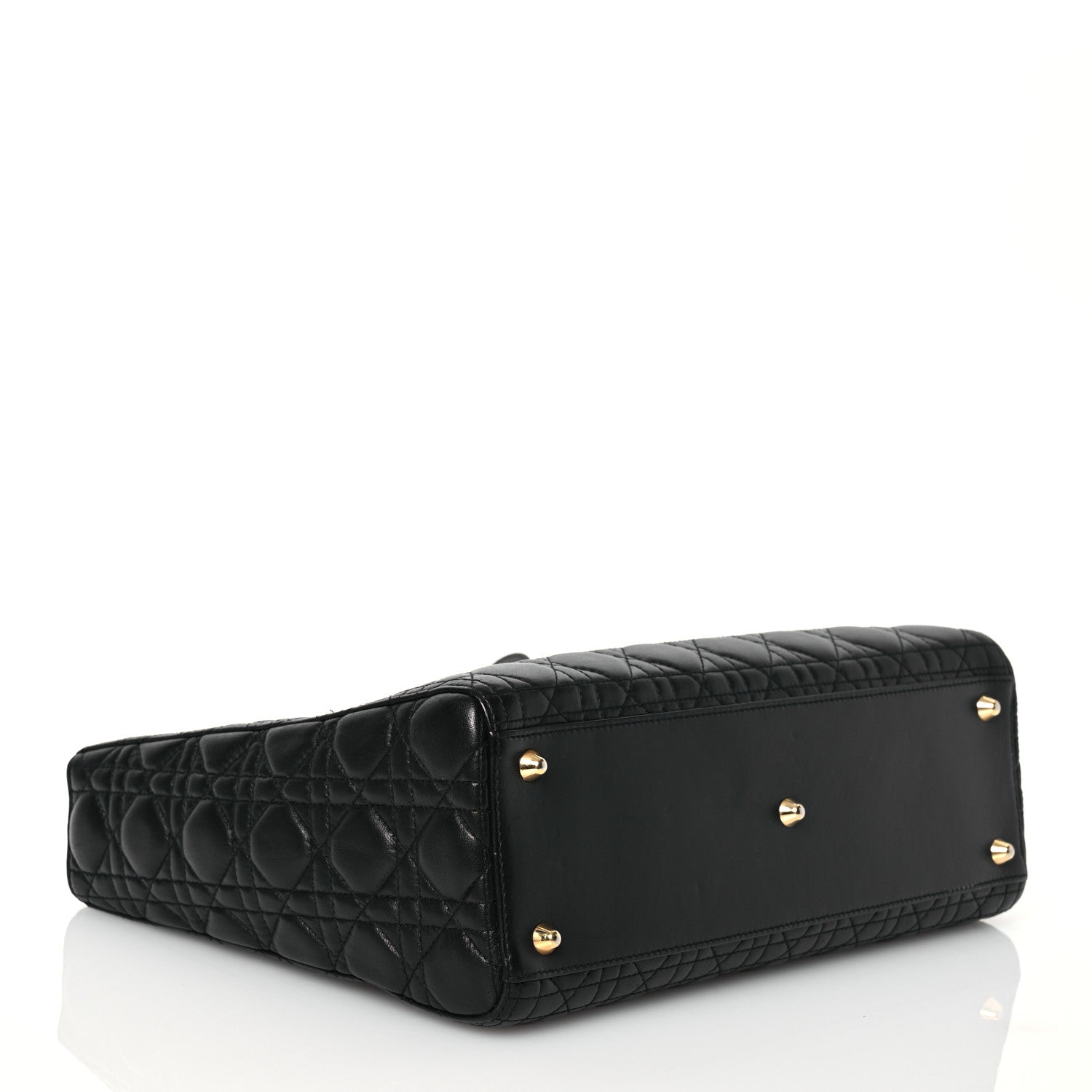 Christian Dior Lambskin Cannage Large Lady Dior Black 4 of 10