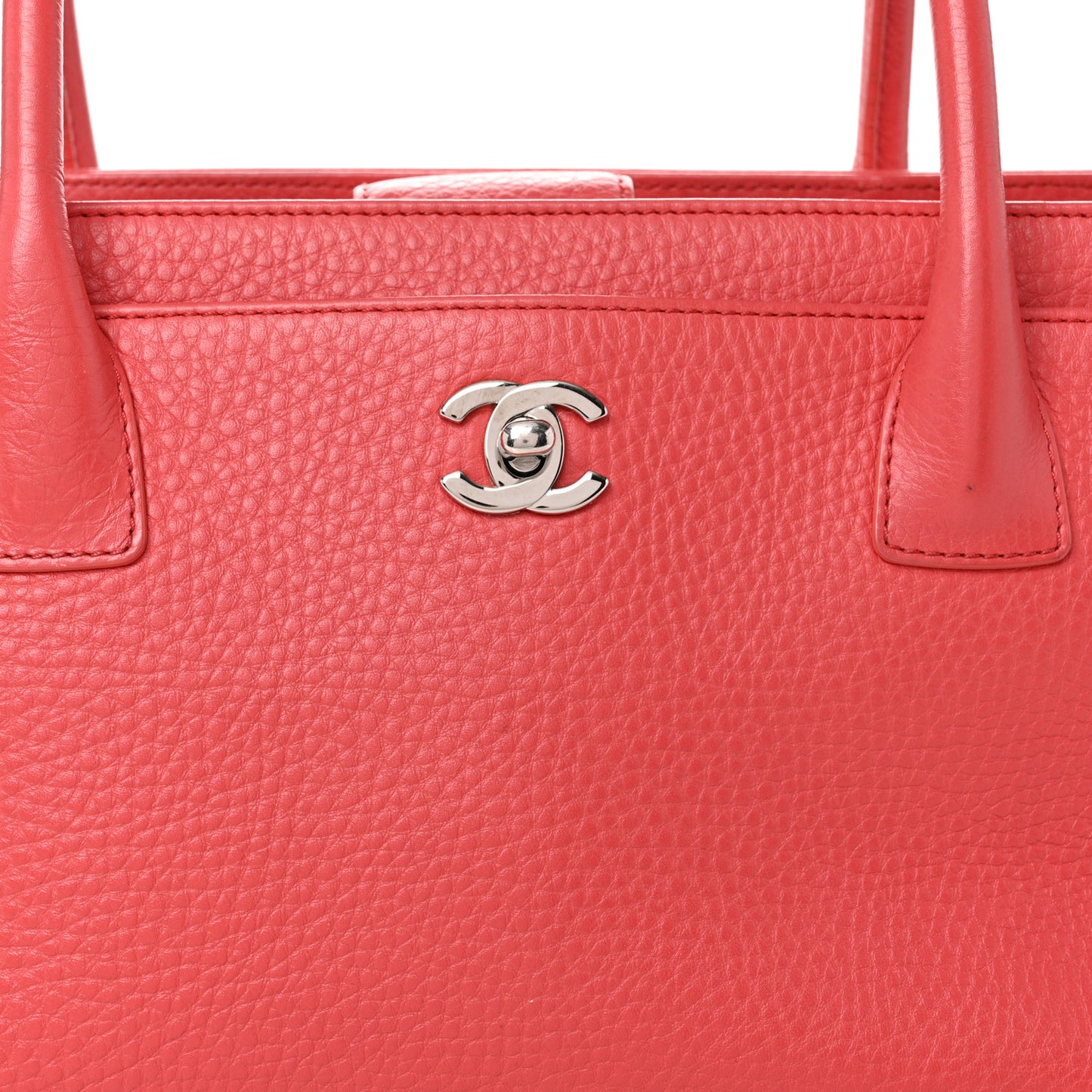 Calfskin Small Cerf Executive Shopper Tote Pink