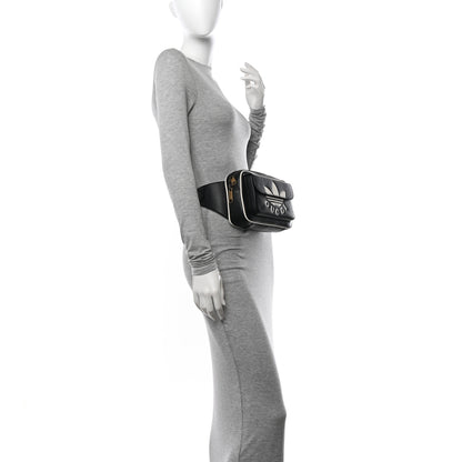 Gucci X ADIDAS Textured Dollar Calfskin Belt Bag Black 2 of 10